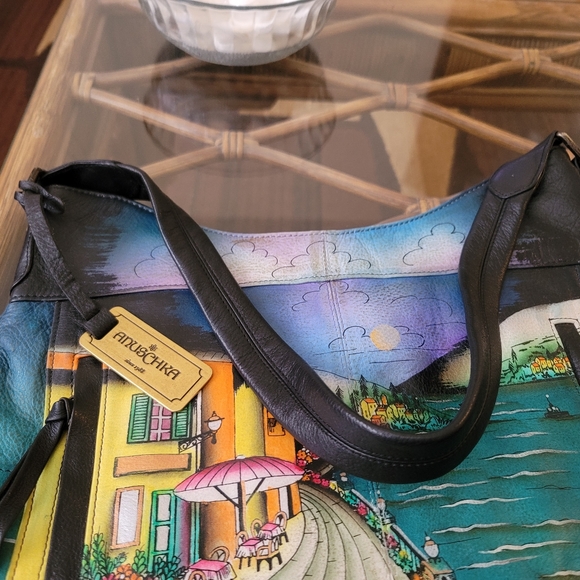 Anna by Anuschka hand painted leather handbag. - Picture 7 of 8